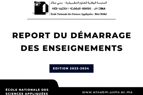 Report du démarrage des enseignements