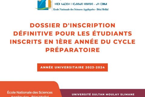 dossier d'inscription