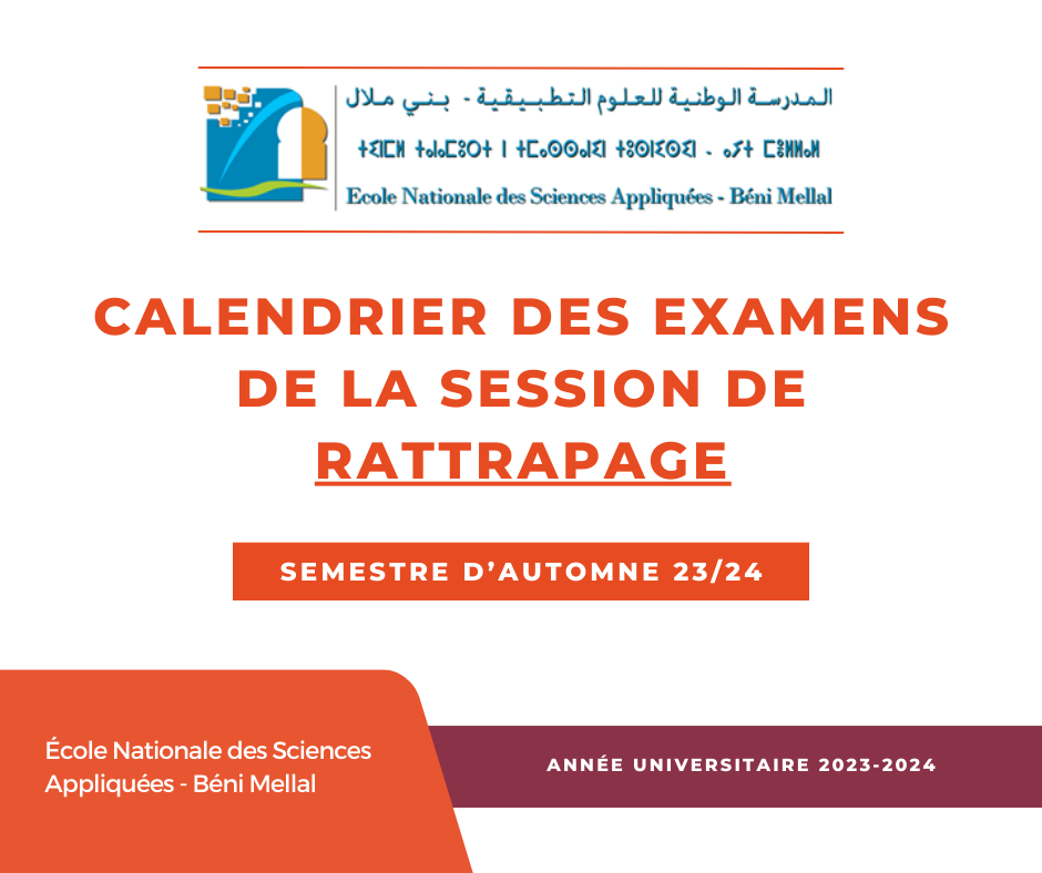 Read more about the article Calendrier des examens de la session de rattrapage – Semestre d’automne 23/24