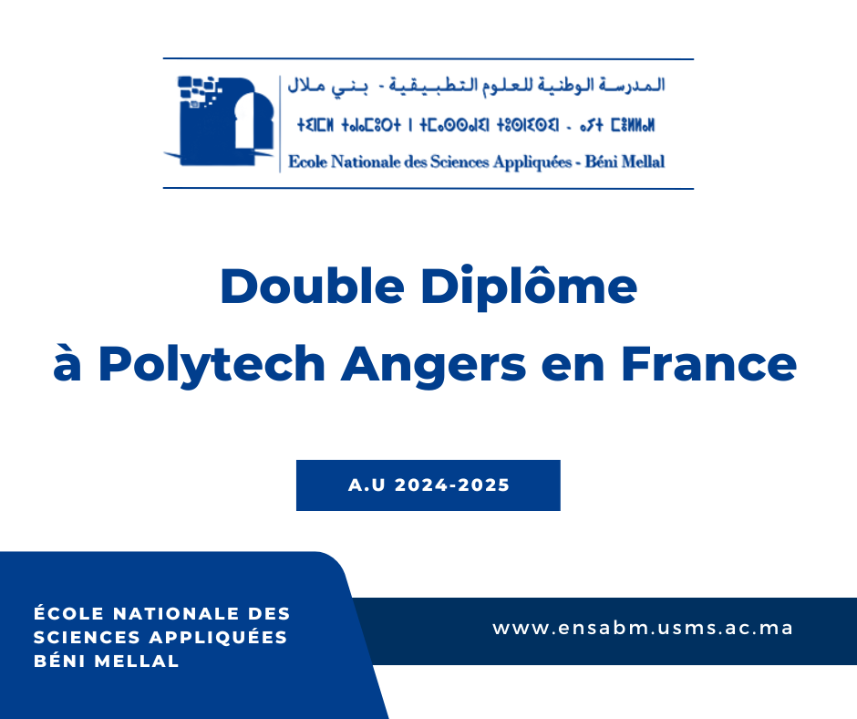 Read more about the article Appel à Candidature pour un Double Diplôme Ingénieur à Polytech Angers, France (Année Universitaire 2024-2025)