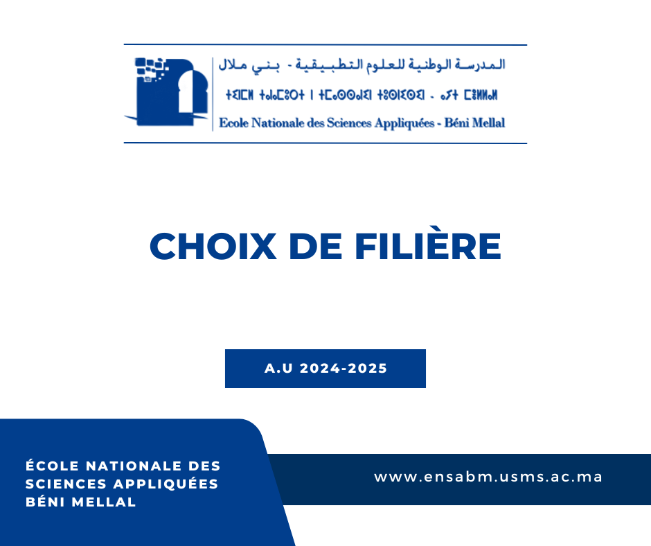 Read more about the article Choix de filière pour année universitaire 2024-2025
